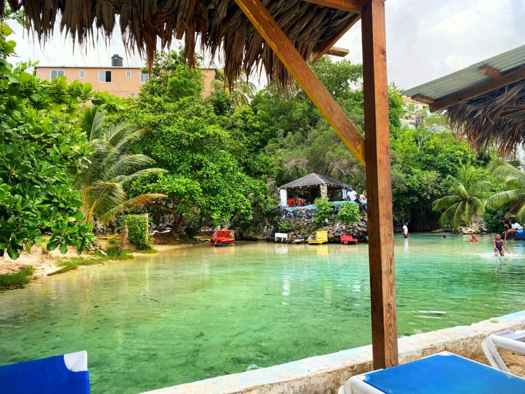View of the small river at Mahogany Beach