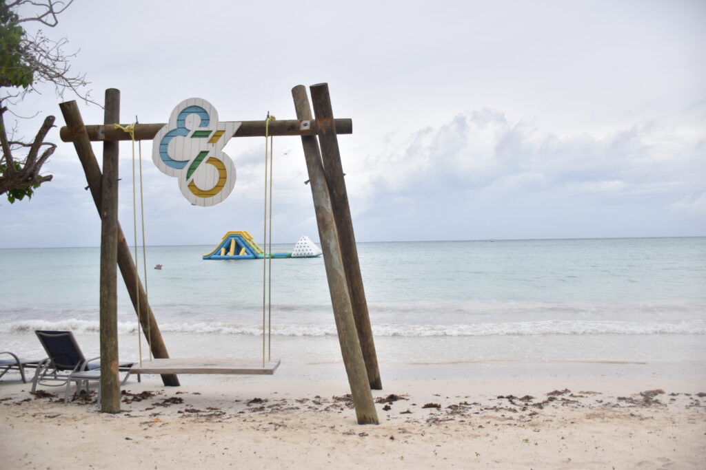 876 Beach Club beach swing and aqua park Trelawny Jamaica