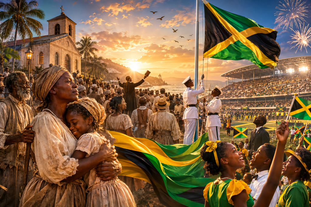 Emancipendence in Jamaica showing Emancipation Day and Independence Day celebrations